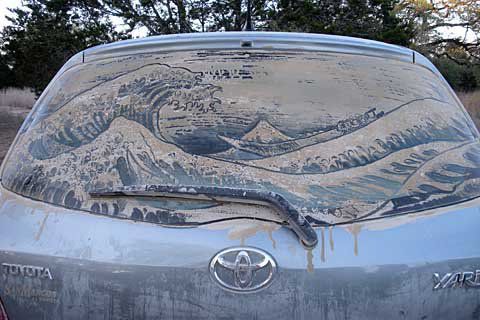 CarArt - рисунки върху мръсни коли