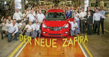 Начало на производството на новия Opel Zafira в завода в Рюселсхайм