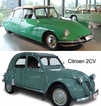 На днешаната дата Citroen представят два от най-успешните си модели - 2CV и DS